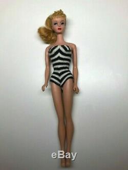 Lovely Blonde #4 Ponytail Barbie Zebra Swimsuit