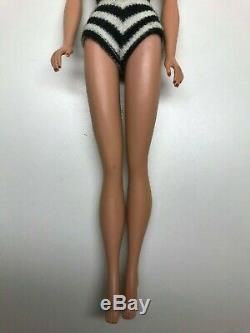 Lovely Blonde #4 Ponytail Barbie Zebra Swimsuit