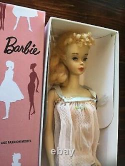 Lovely! Vintage 1959 #3 Blonde Ponytail Barbie w Super Rare #973 Pink Dreams+Box