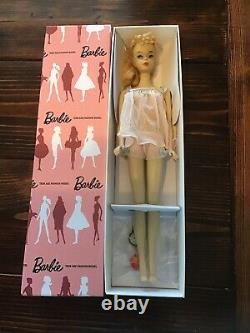 Lovely! Vintage 1959 #3 Blonde Ponytail Barbie w Super Rare #973 Pink Dreams+Box
