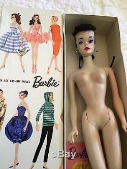 Lovely! Vintage Barbie Ponytail #3 R Box, TM Stand, Accessories Smells Crayons