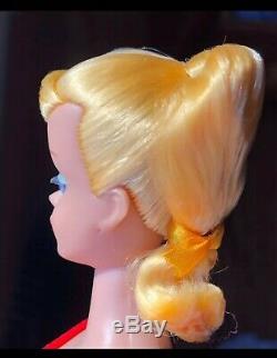 MIB 1965 lemon blonde swirl ponytail Barbie