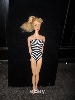 MOMS ESTATE Vintage 59 TM Blonde Ponytail Barbie doll FLOCKING lot #1 item #2