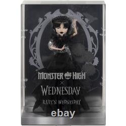 MONSTER HIGH X WEDNESDAY ADDAMS RAVEN ENID SINCLAIR Doll SET of 3 In Hand