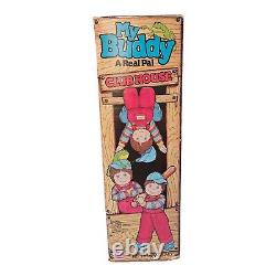 MY BUDDY Vintage 1985 Doll Brown Hair Blue Eyes Original Clubhouse Box Hasbro