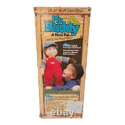 MY BUDDY Vintage 1985 Doll Brown Hair Blue Eyes Original Clubhouse Box Hasbro