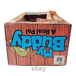 MY BUDDY Vintage 1985 Doll Brown Hair Blue Eyes Original Clubhouse Box Hasbro