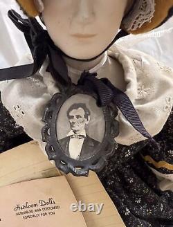 Marry Todd DolL Vintage First Lady Abraham Lincolen 1983 Handmade Doll