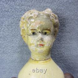 Mason & Taylor Antique Wood Jointed Doll Pewter Arms & Feet 11 Crazing