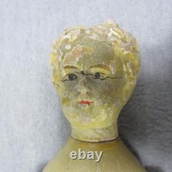 Mason & Taylor Antique Wood Jointed Doll Pewter Arms & Feet 11 Crazing