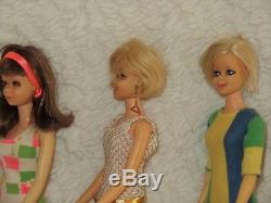 Mattel 1960s Mod Lot Francie, Casey, Twiggy, Twist N Turn TNT Barbie Dolls