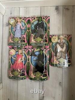 Mattel Barbie Wicked Error URL Set Of 5 Dolls Recalled Glinda Elphaba Nessarose