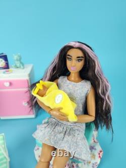 Mattel Curvy Barbie Extra Hispanic Doll Zuru My Mini Baby Girl + Accessories Lot