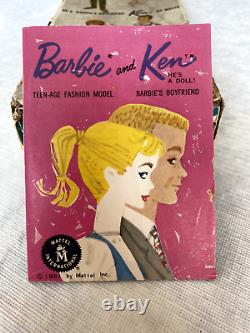 Mattel Vintage 1961 KEN Doll, Flocked Blonde #750 With 4 Tagged Outfits, Clothes