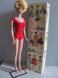 Mattel Vintage Barbie Doll Lemon Blonde Side Part Bubble Cut Doll Box More
