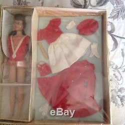 Mattel Vintage Skipper Party Time Gift Set 1021-Rare Brunette With2 Junior Ed Fash