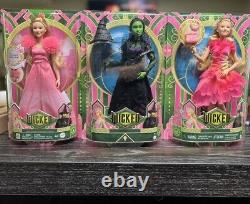 Mattel Wicked Movie Glinda And Elphaba Dolls URL Misprint Error Bundle READ