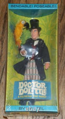 Mattel vintage 1967 Doctor Dolittle and Polynesia the Parrot doll set