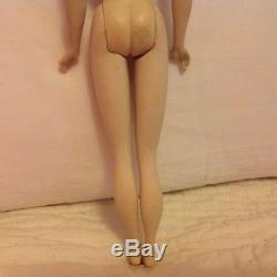 Mib # 3 Brunette Barbie Doll, Rare Blue Eyeliner, Brow Arch Like #1, R Stand