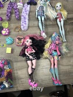 Monster High 16 Doll HUGE LOT Tons Of Outfits Accessories Shoes Older Rare Ones