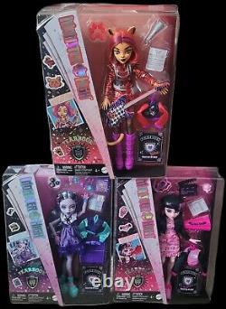 Monster High Fearbook Lot#3 Fashion Dolls, Draculaura, Twyla, Toralei New 2024
