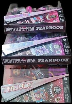 Monster High Fearbook Lot#3 Fashion Dolls, Draculaura, Twyla, Toralei New 2024