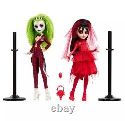Monster High Skullector Beetlejuice Lydia Deetz Dolls 2 Pack Valentines PRESALE