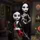 Monster High Skullector The Addams Family Wednesday Morticia 2 Pack In Hand
