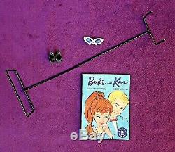 NICE #5 Vintage Barbie Blond PONYTAIL SS Bklt Glasses Std Repr Box NO Green BIN