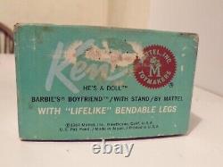 NOS New Vintage 1964 Blonde Ken with Bendlegs #1020 still has tag on wrist! LOOK