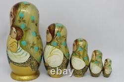 Nesting Dolls, Girl with children(5p. Inside, 7 tall). Artwork, exclusive