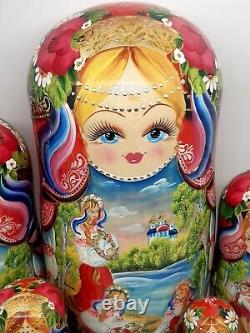 Nesting dolls Ukraine Ukrainian holiday Matryoshka 10 tall 10 in 1