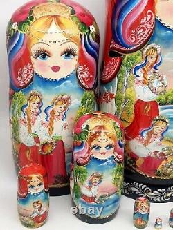 Nesting dolls Ukraine Ukrainian holiday Matryoshka 10 tall 10 in 1