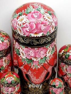 Nesting dolls Ukraine Ukrainian holiday Matryoshka 10 tall 10 in 1