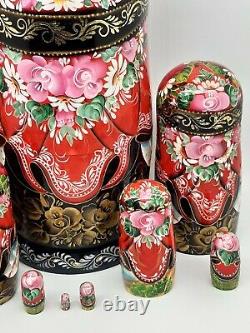 Nesting dolls Ukraine Ukrainian holiday Matryoshka 10 tall 10 in 1