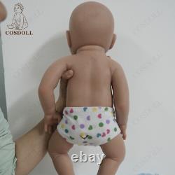 New 18.5 Reborn Baby Dolls FULL BODY SILICONE BABY GIRL DOLL BRONK SKIN DOLL US
