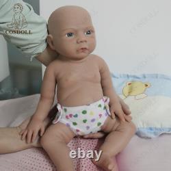 New 18.5 Reborn Baby Dolls FULL BODY SILICONE BABY GIRL DOLL BRONK SKIN DOLL US