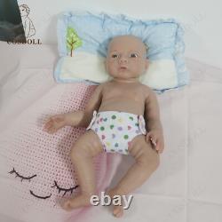 New 18.5 Reborn Baby Dolls FULL BODY SILICONE BABY GIRL DOLL BRONK SKIN DOLL US