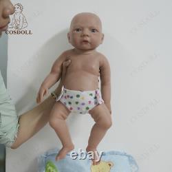 New 18.5 Reborn Baby Dolls FULL BODY SILICONE BABY GIRL DOLL BRONK SKIN DOLL US