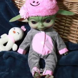 New Full Body Silicone Yoda Baby Doll 34cm Realistic Newborn Baby Halloween Gift