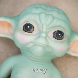 New Full Body Silicone Yoda Baby Doll 34cm Realistic Newborn Baby Halloween Gift