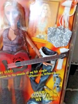 New Mattel 2003 Shakira Barbie Doll with Guitar Plays/Sings Whenever Wherever