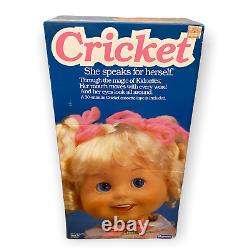 New Vintage 1986 Playmates Cricket 25 Doll Sealed Stock #925010 She Speaks