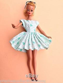 Nm Near Mint Original German Vintage Bild LILLI Hausser Barbie 7.5 Green Dress