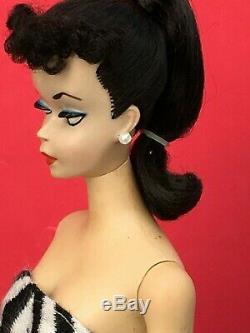 Number 1 Barbie Brunette # 1 ponytail 1959 all original face paint! Tm Box
