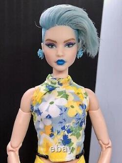 OOAK Barbie Looks Model # 8 Doll Made To Move Body Lip Repaint Blue Hair Pixie