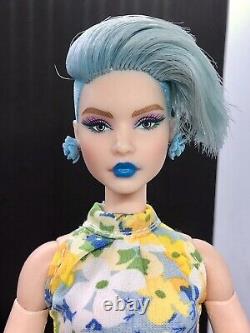 OOAK Barbie Looks Model # 8 Doll Made To Move Body Lip Repaint Blue Hair Pixie