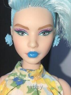 OOAK Barbie Looks Model # 8 Doll Made To Move Body Lip Repaint Blue Hair Pixie