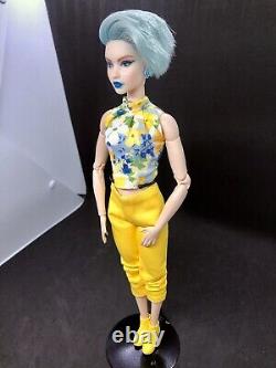 OOAK Barbie Looks Model # 8 Doll Made To Move Body Lip Repaint Blue Hair Pixie