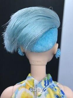 OOAK Barbie Looks Model # 8 Doll Made To Move Body Lip Repaint Blue Hair Pixie